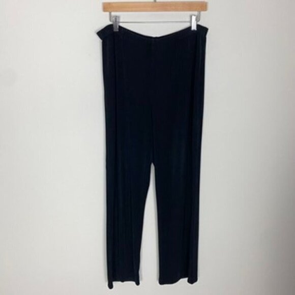 Chicos Travelers Black Womens 2 or Large Straight Leg Wrinkle Resistant Pull On - Picture 1 of 8